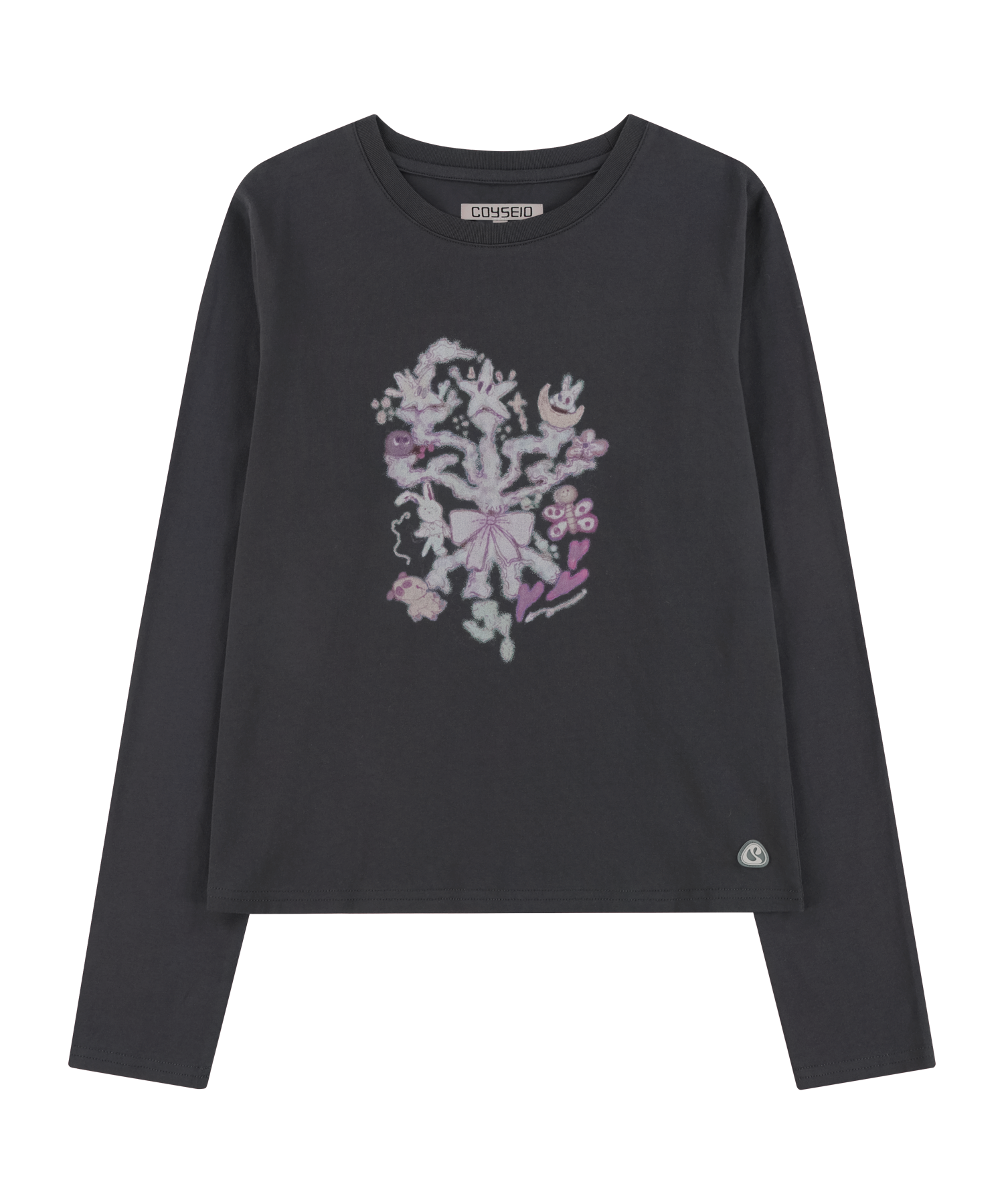 CORAL LONGSLEEVES CHARCOAL - coyseio