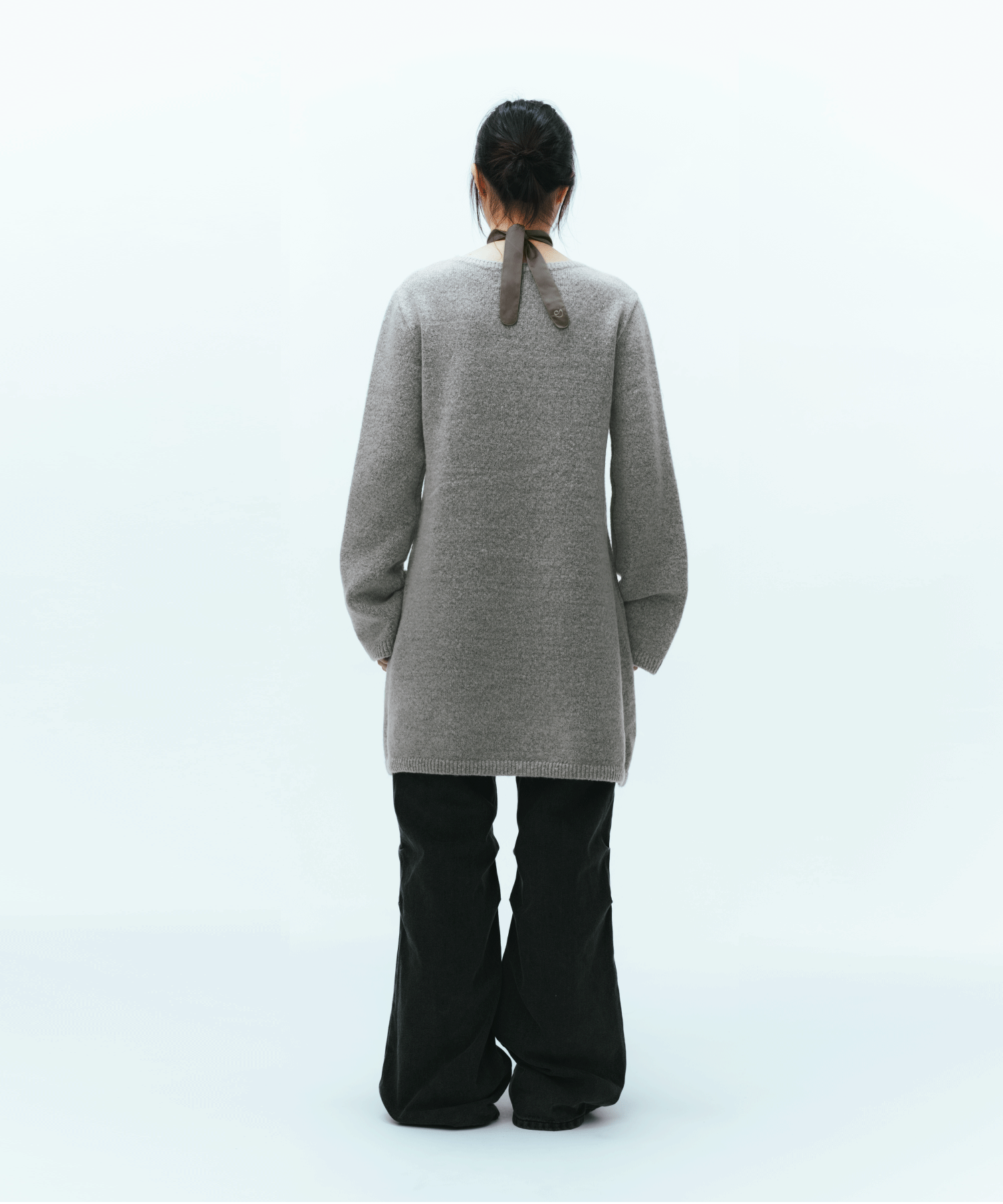 FLOWER SNAP DENIM PANTS BLACK - coyseio