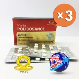 3통x네이쳐스원더 폴리코사놀20mg 30정 콜레스테롤콘트롤러