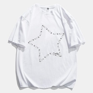 별 무늬 프린팅 라운드넥 티셔츠 MH2793
