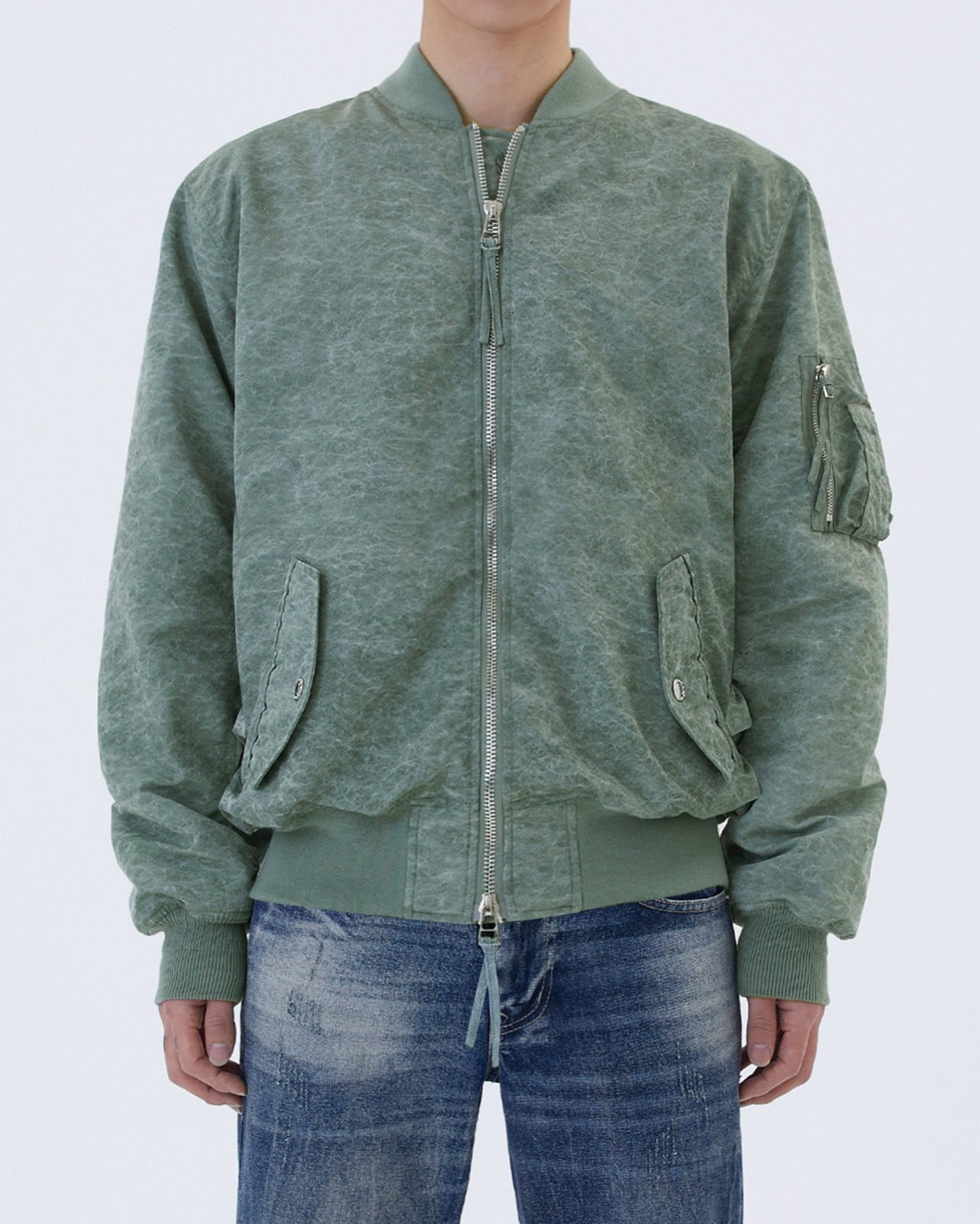 OL WASHED NYLON MA-1 JACKET