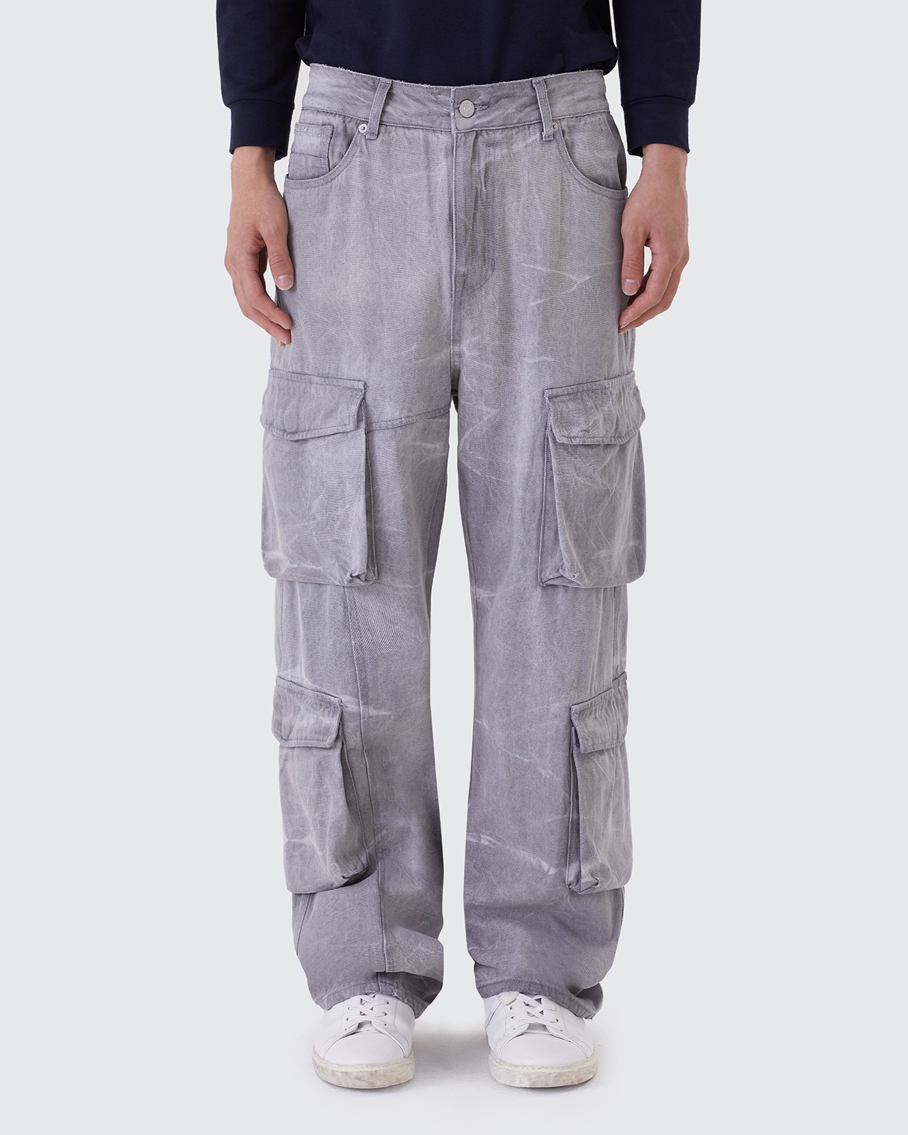 UTILITY CARGO JEANS_CLOUD GREY