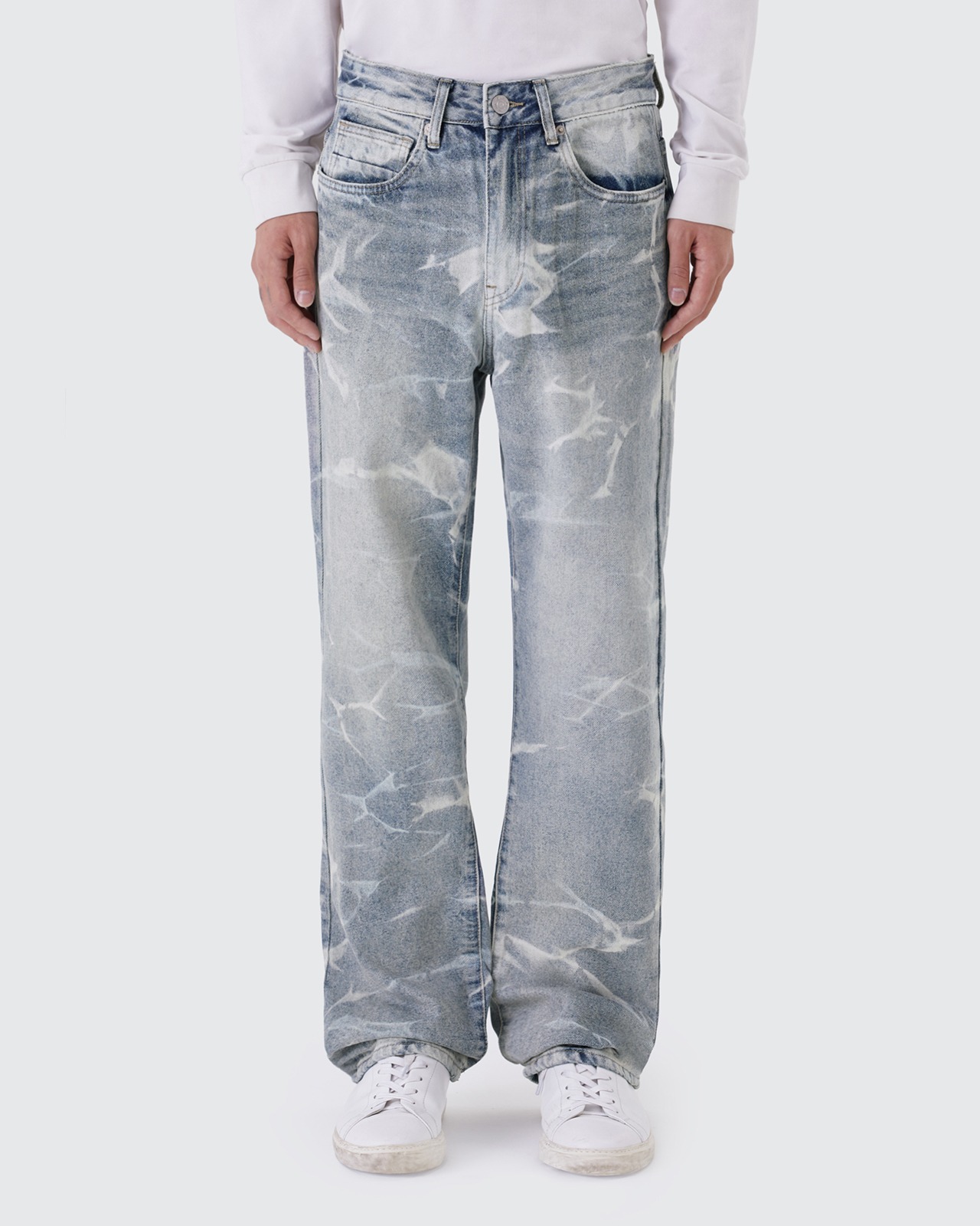 LIGHTENING EFFECT JEANS_INDUSTRIAL BLUE