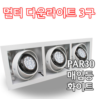 PAR30 멀티 다운라이트3구 화이트 YD