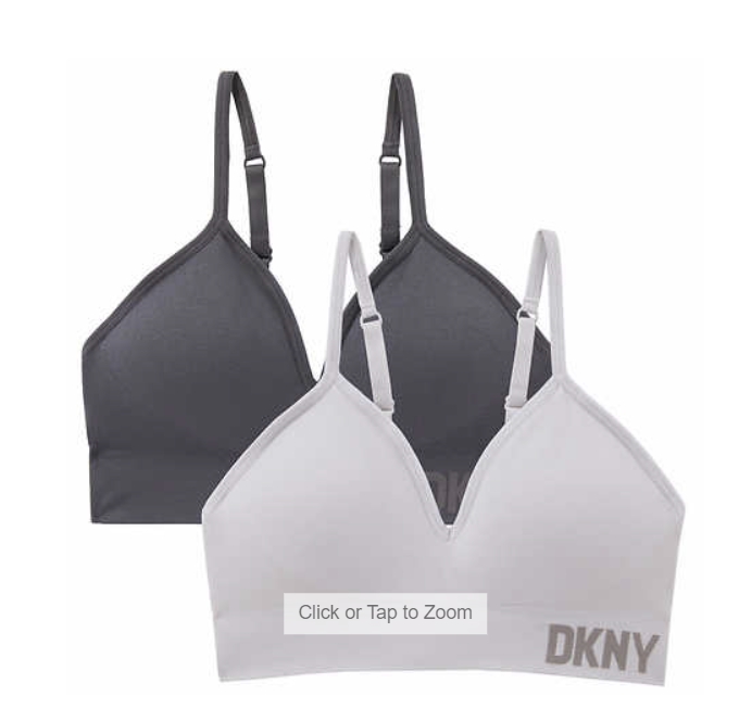 DKNY Seamless Bra, 2-pack -XS