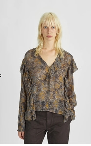 ISABEL MARANT ÉTOILE Jelby Ruffled Blouse - 34사이즈(XS) 바로출고