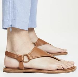 Vince Pharis Flat Leather Slingback Thong Sandals - 6사이즈 바로출고