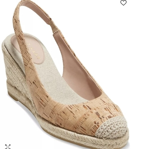 COLE HAAN Women&#039;s Cloudfeel Slingback Espadrille Wedge Pumps -$170