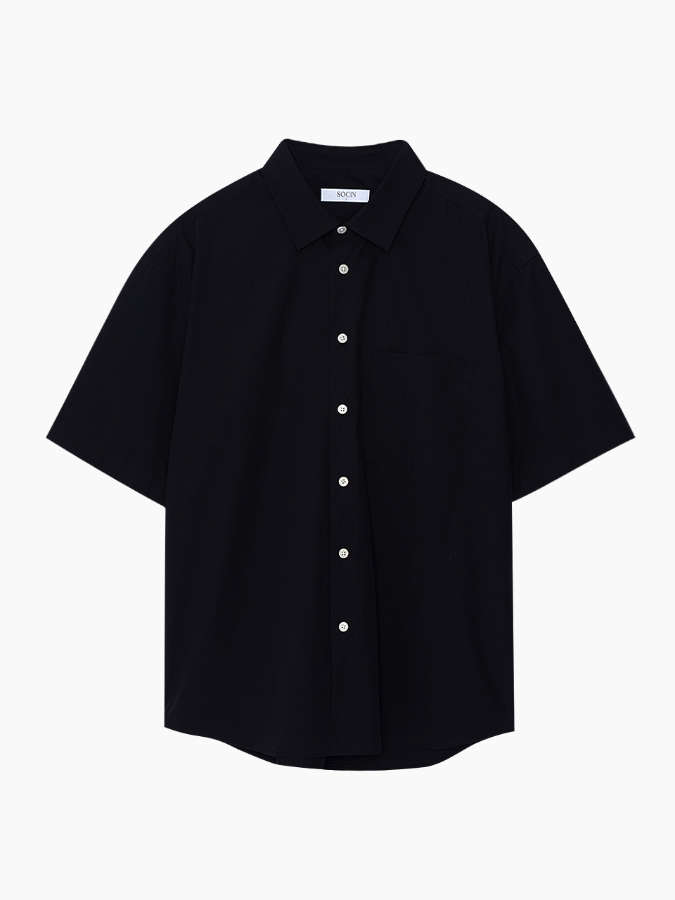 Premium Cotton urban half shirt (Black) - SOCIN