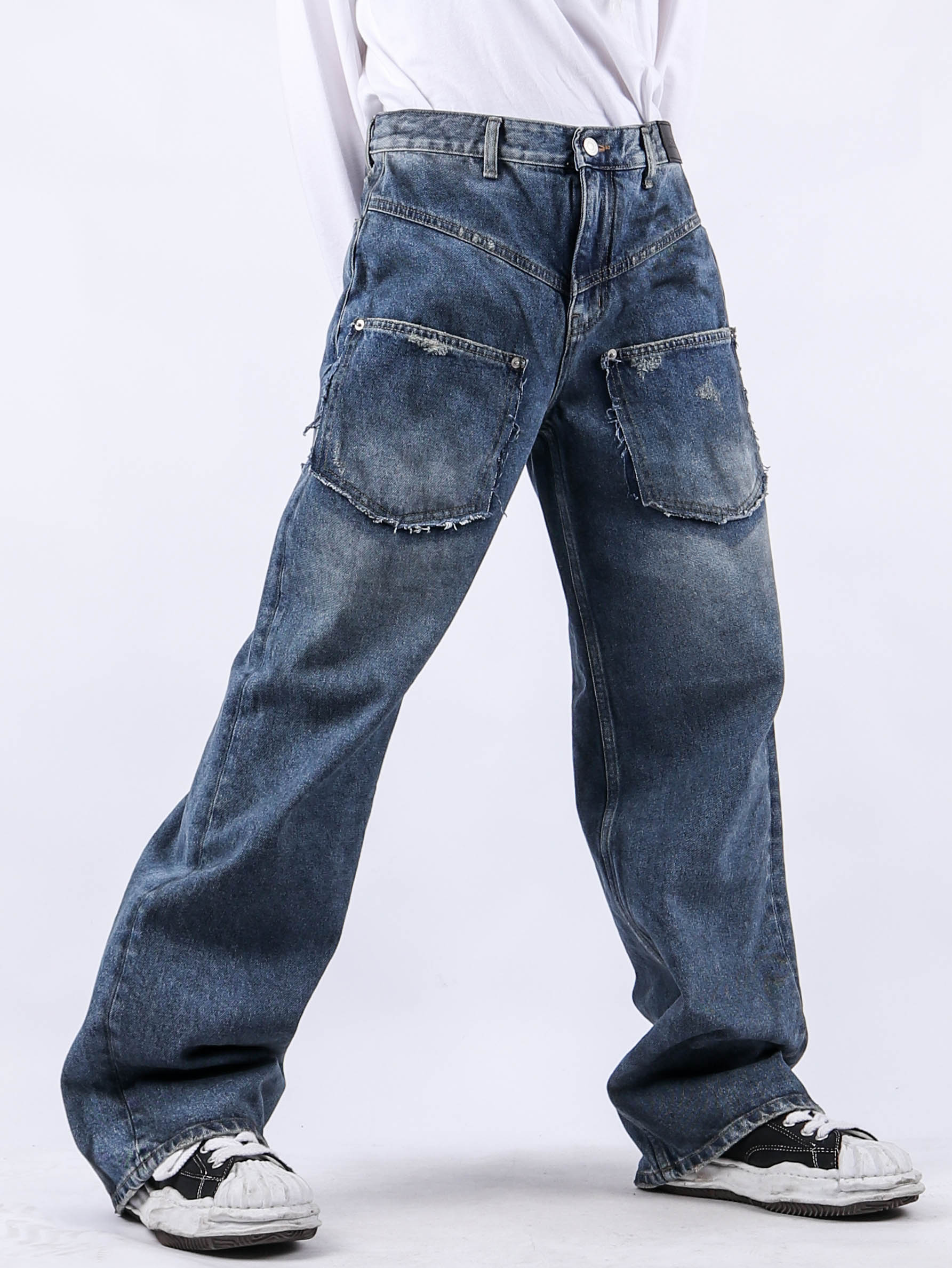 LW Front Pocket Dirty Washing Denim