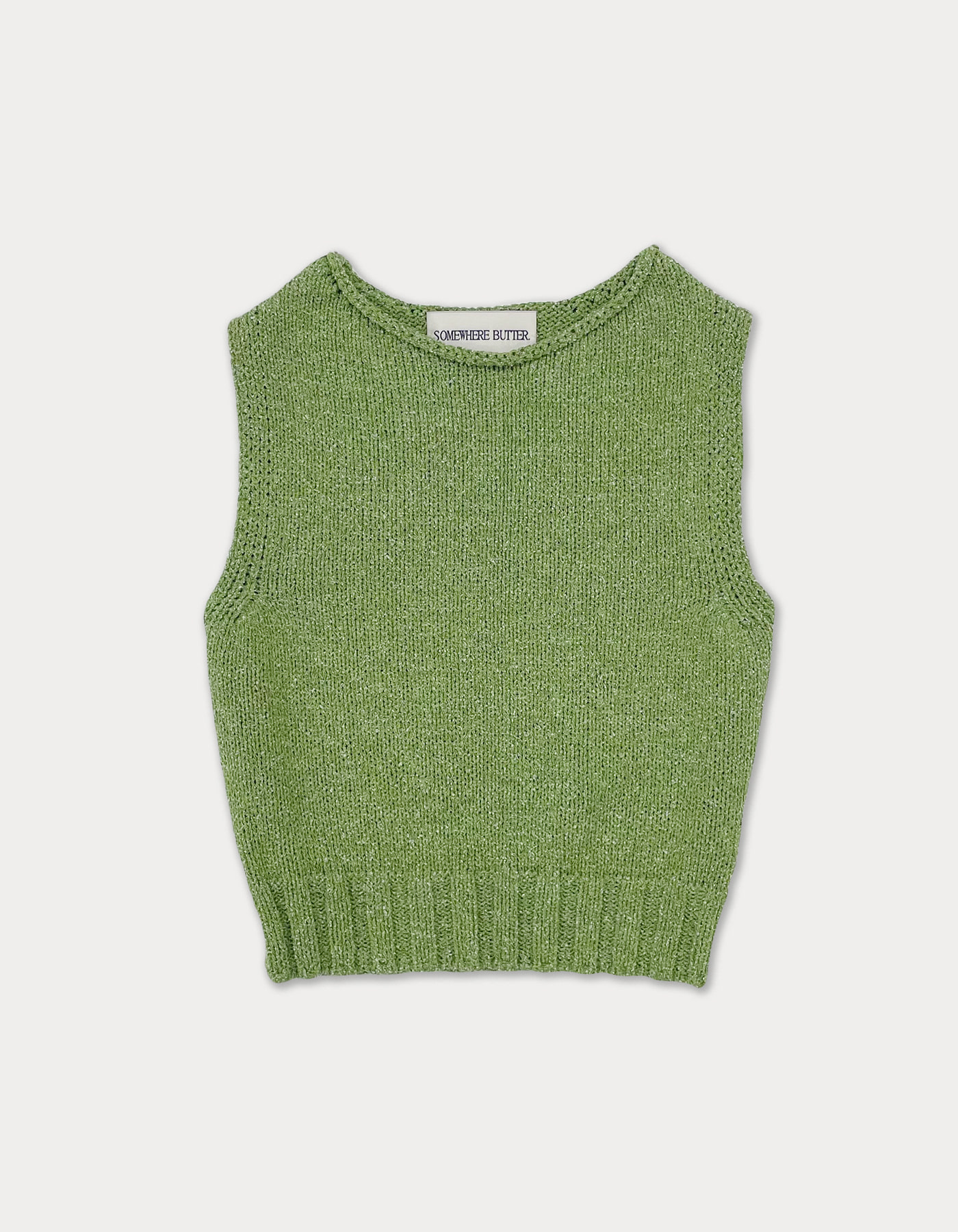 garden knit sleeveless - green