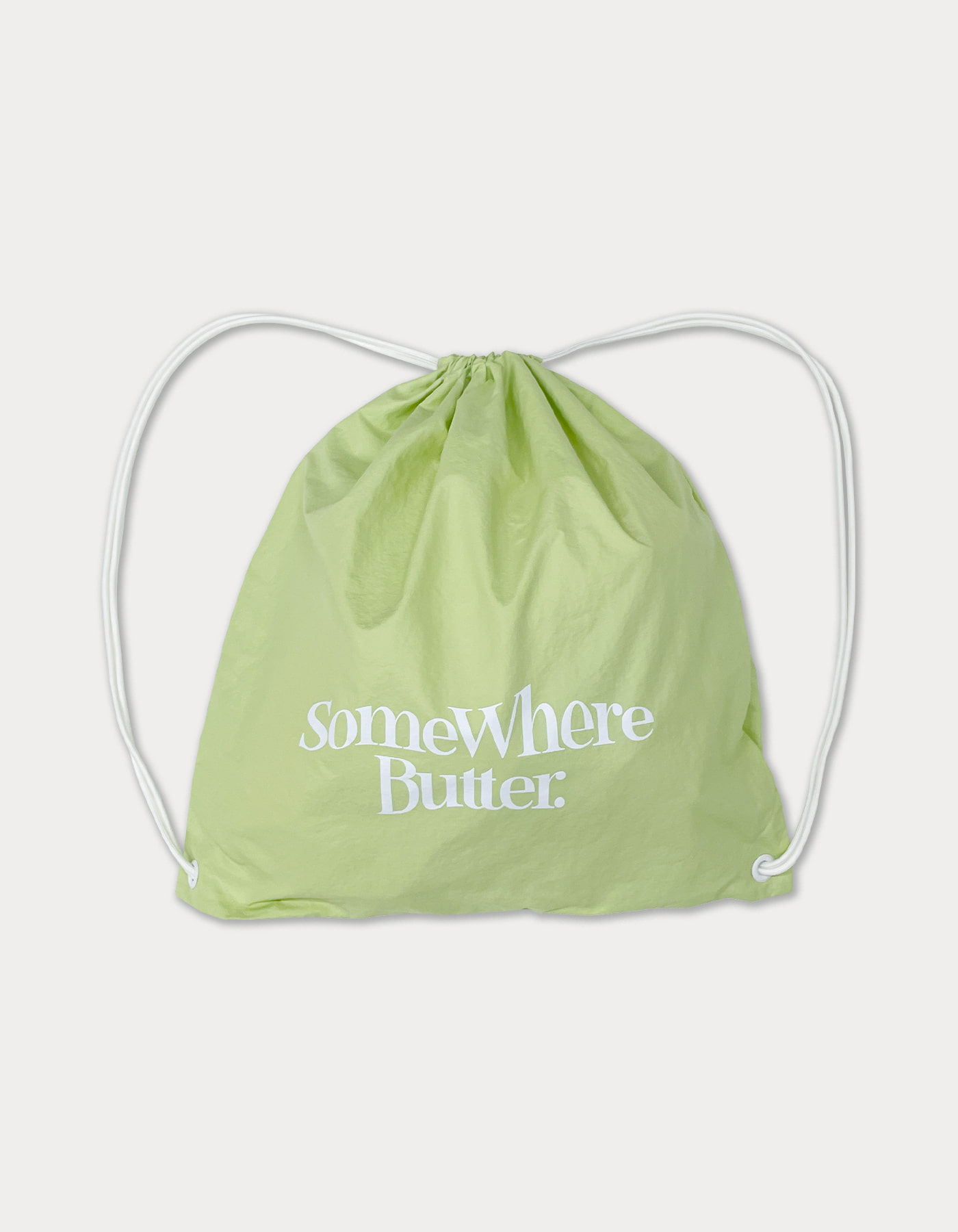 wave nylon string bag - apple green