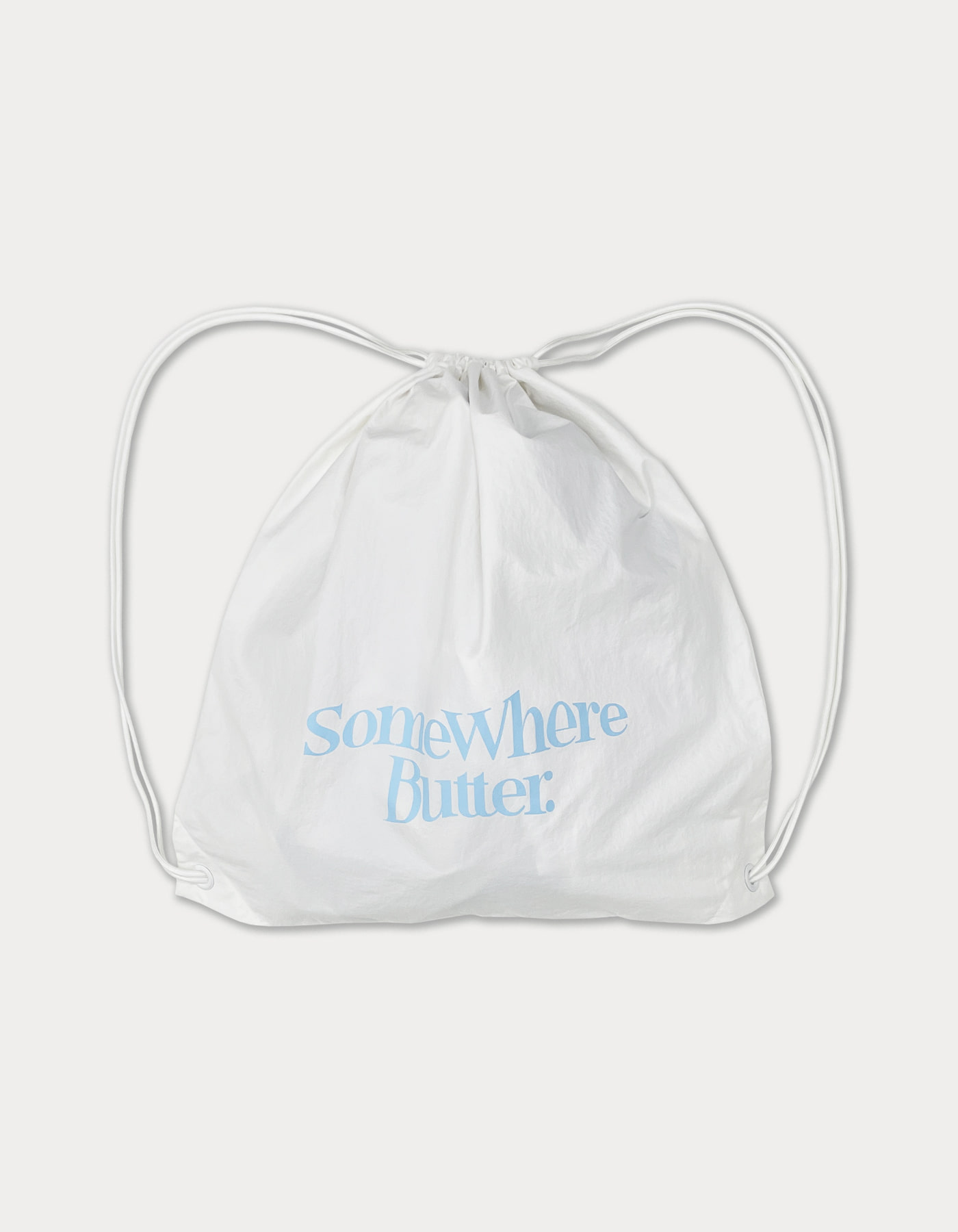 wave nylon string bag - white
