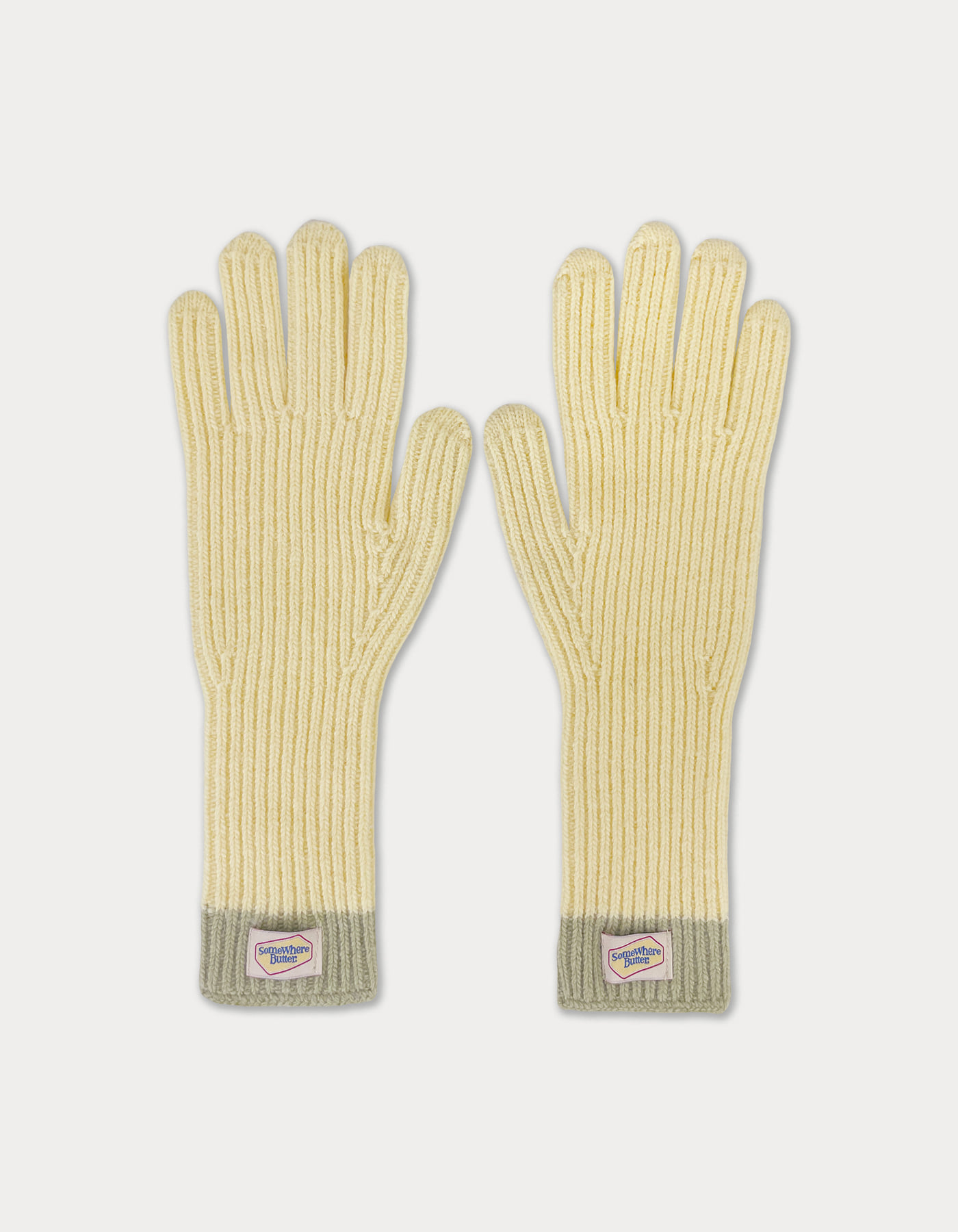 Butter cashmere gloves - light yellow