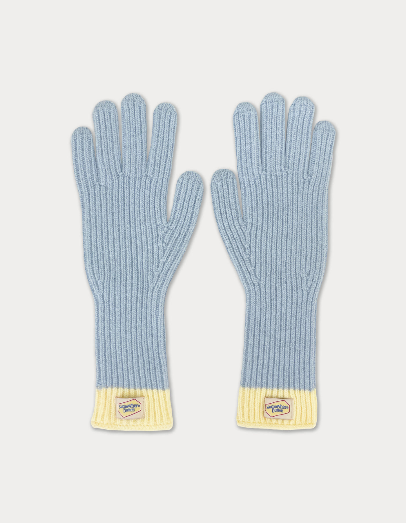 Butter cashmere gloves - baby blue