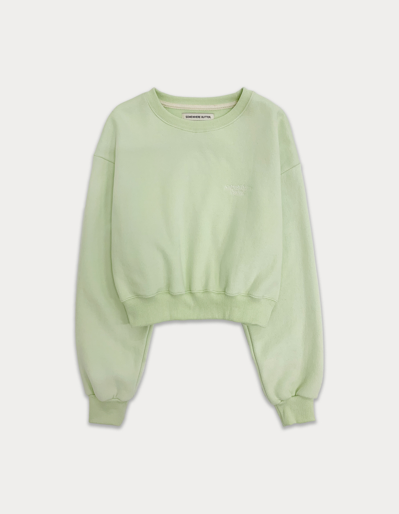 Wave logo crop sweatshirt - mint