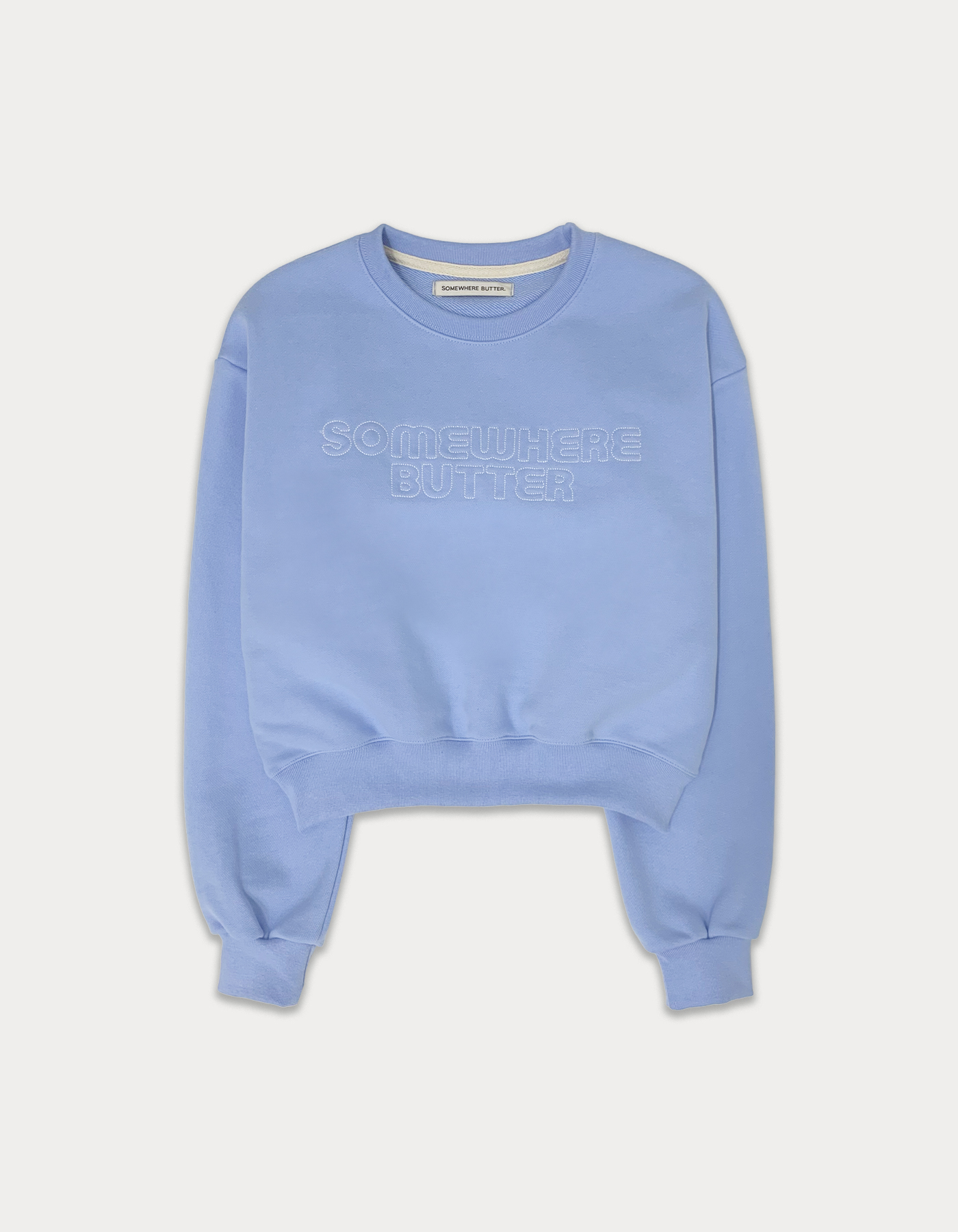 Dotted line logo sweatshirt - light blue