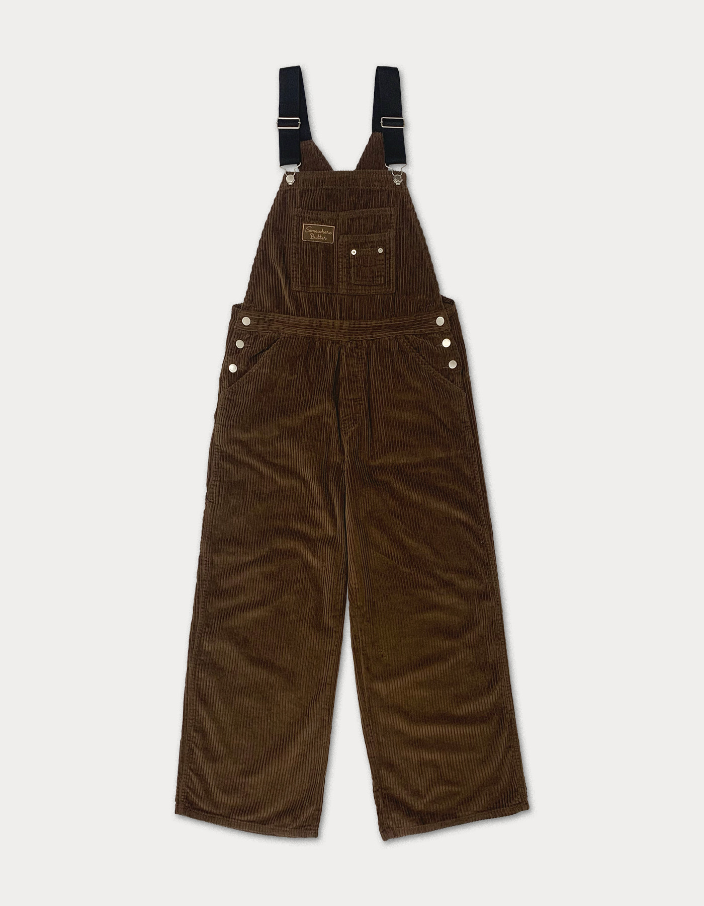 Corduroy Letter patch overall - brown