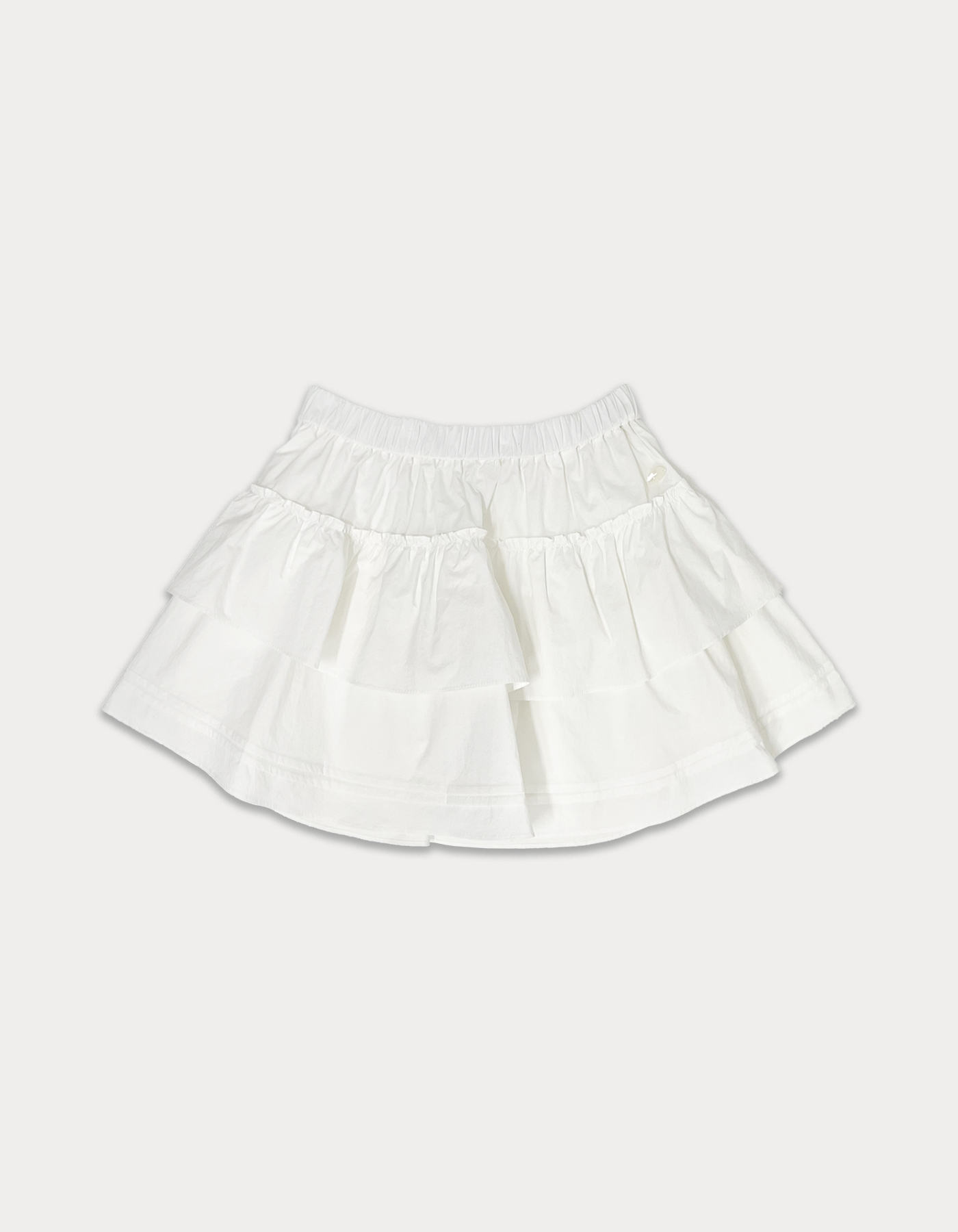 Cancan shirring mini skirt - ivory