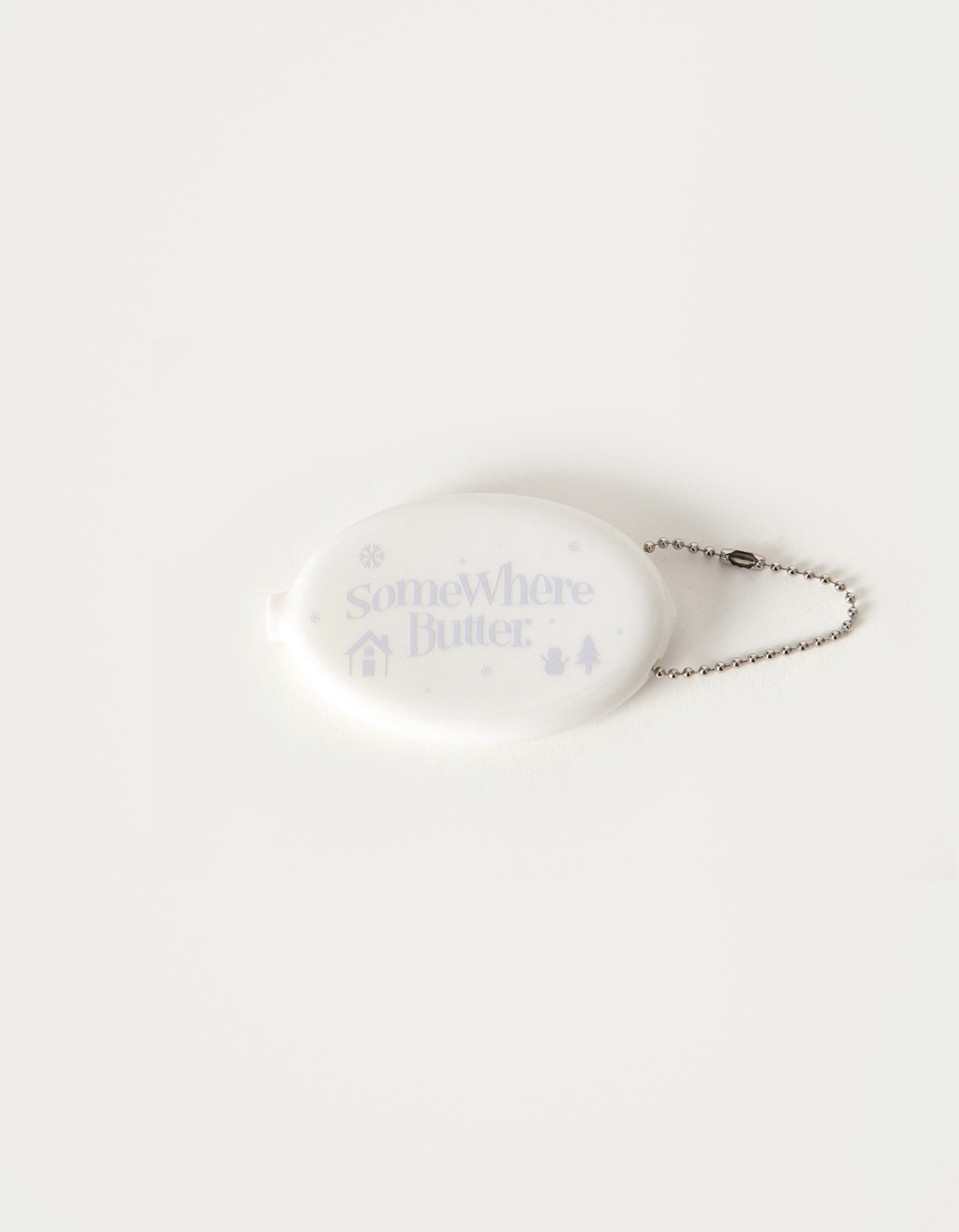 Wave Logo Coin Wallet Keyring - Light Pink - SOMEWHERE BUTTER.