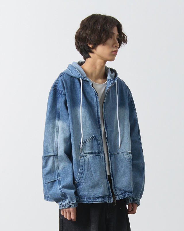 ブルゾン dimitriblack ASI 2WAY Seersucker Hood Windbreaker Charcoal A 디미트리블랙 (DIMITRIBLACK)