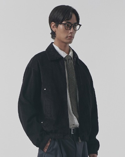 2WAY CROP CORDUROY DRIZZLER JACKET_BROWN - 디미트리블랙