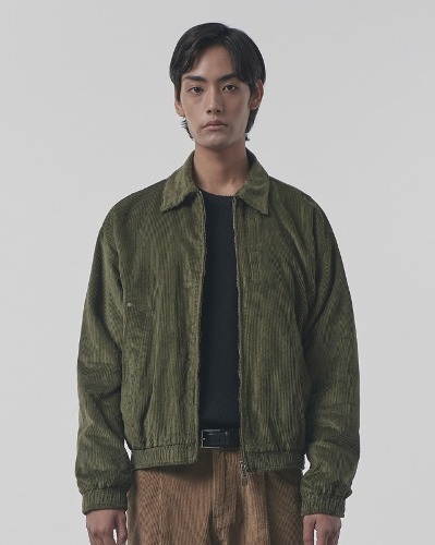 2WAY CROP CORDUROY DRIZZLER JACKET_BROWN - 디미트리블랙