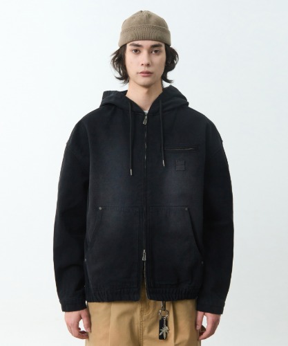 ★DIMITRI BLACK★ Overfit bio denim hood zip-up MUSINSA | DIMITRI BLACK ASI Four Seasons Essential Pigment