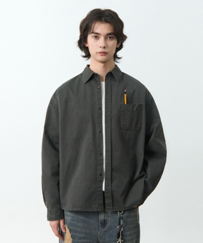 【DIMITRI BLACK】 ASI Essential Bio-Washing Denim Shirt MUSINSA | DIMITRI BLACK ASI Essential Biowashed Denim