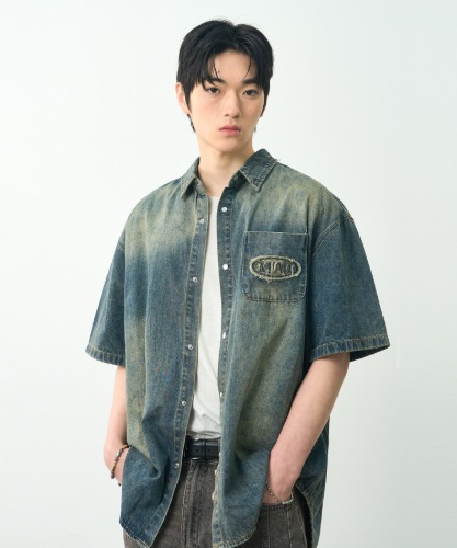 【DIMITRI BLACK】 VLAD Denim Applique Hooded T-shirt MUSINSA | DIMITRI BLACK VLAD DENIM APPLIQUE HOODED T