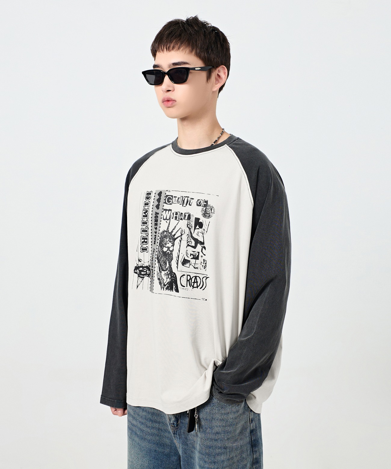 Tシャツ・カットソー DIMITRI BLACK VLAD Pigment Artwork Short Sleeve T-Shirt Char Top - 디미트리블랙 (DIMITRIBLACK)