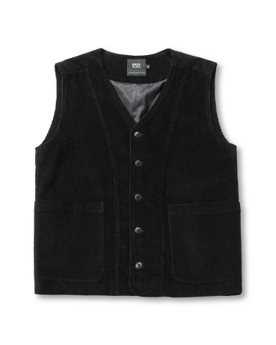 CORDUROY FATIGUE VEST_BLACK