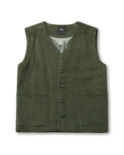 CORDUROY FATIGUE VEST_OLIVE