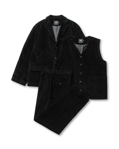 CORDUROY FATIGUE SET-UP_BLACK