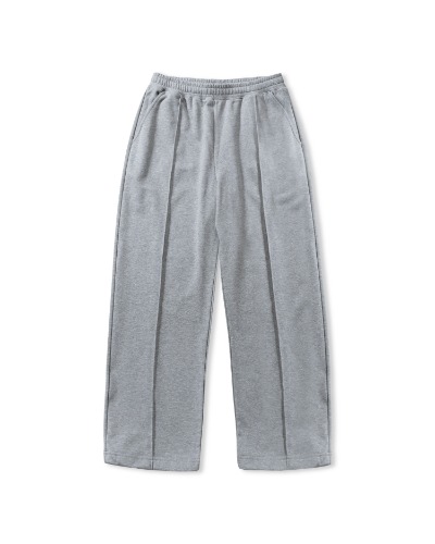 (올시즌) WIDEFIT PIN TUCK SWEAT PANTS_DARK MELANGE