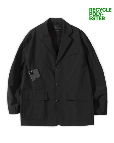 RELAXFIT COMFORT BLAZER JACKET_BLACK