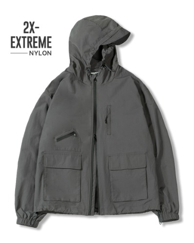 (올시즌) 2WAY AUTHENTIC WINDBREAKER_CHARCOAL GRAY