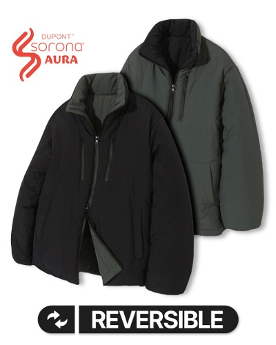 (VLAD) REVERSIBLE PADDED JACKET_BLACK