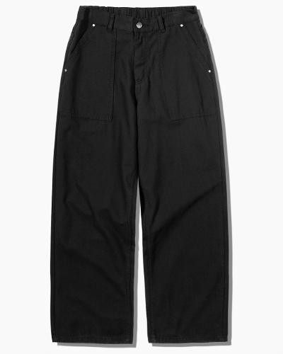 (ASI) HEAVY COTTON FATIGUE CHINO PANTS_BLACK