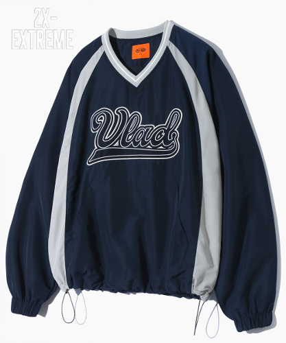 (VLAD) PANEL LOGO ARTWORK PULLOVER_NAVY