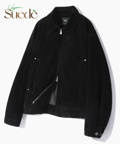 2WAY VEGAN SUEDE BLOUSON JACKET_BLACK