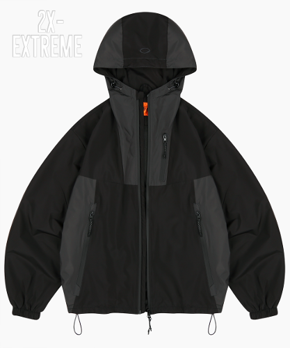 (VLAD) DOUBLE LAYER WINDBREAKER JACKET_BLACK&amp;CHACOAL GRAY