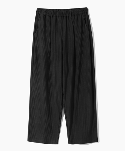 (ASI) ONE TUCK WIDE PLEATS PANTS_BLACK