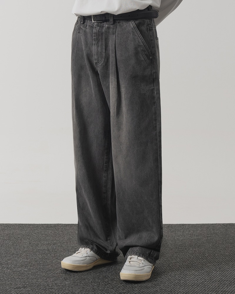 (ASI) ALL-SUNDAY WIDE DENIM PANTS_GRAY