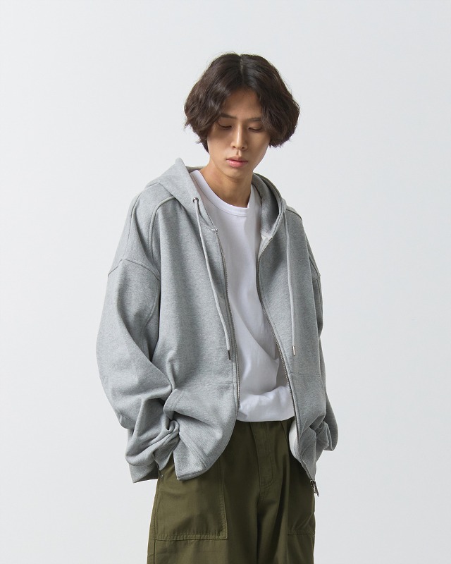 (ASI) FOUR-SEASON ESSENTIAL SWEAT HOODED ZIP-UP_MELANGE