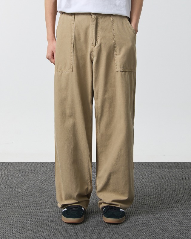 (ASI) HEAVY COTTON FATIGUE CHINO PANTS_BEIGE