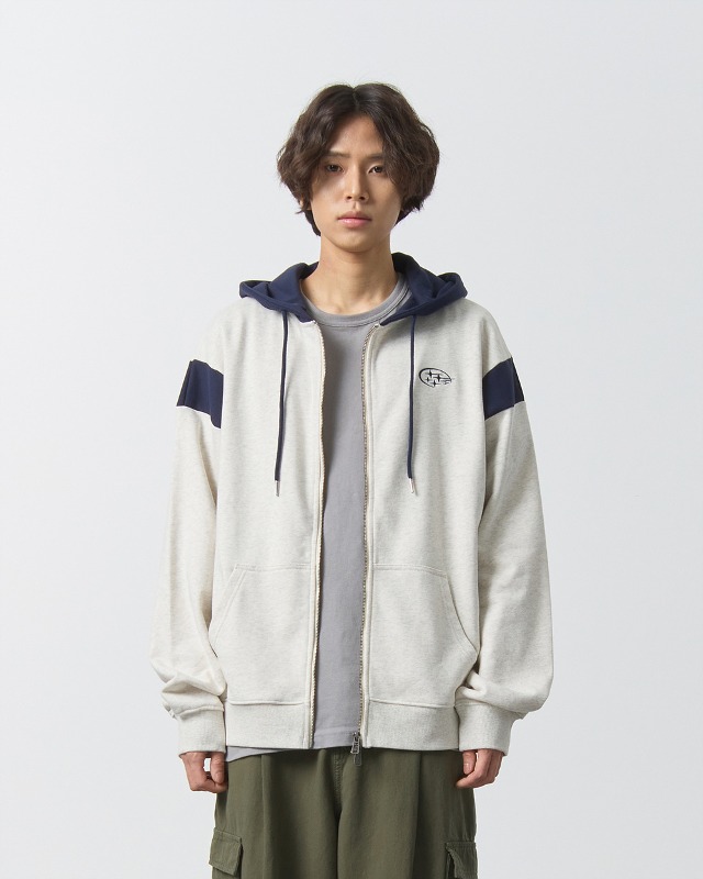 (VLAD) TYPE-B ARTWORK HOODED ZIP-UP_OATMEAL