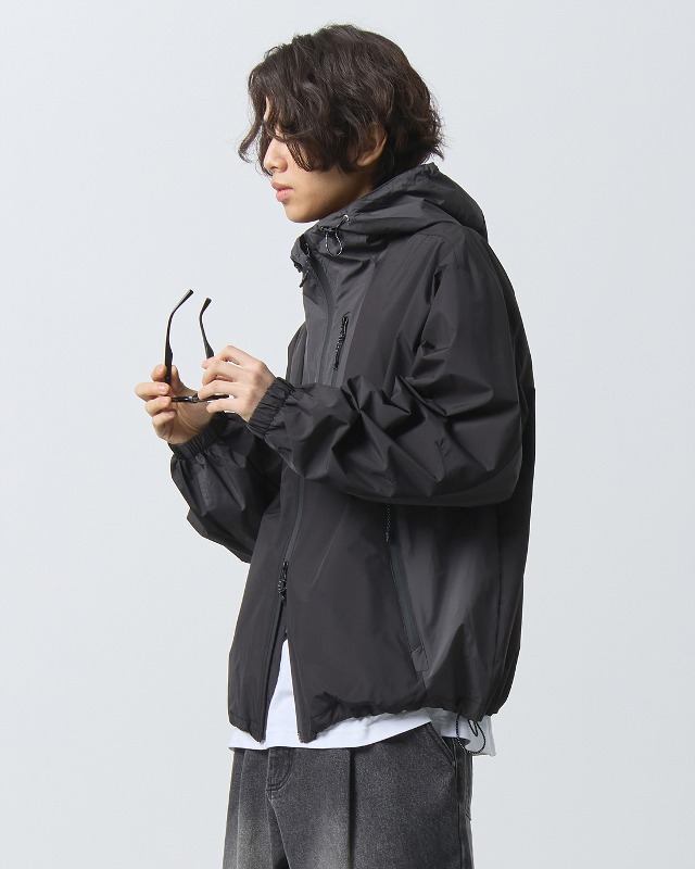 (VLAD) DOUBLE LAYER WINDBREAKER JACKET_BLACK&amp;CHACOAL GRAY