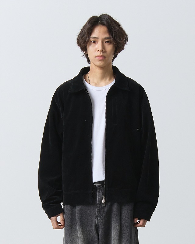 2WAY VEGAN SUEDE BLOUSON JACKET_BLACK