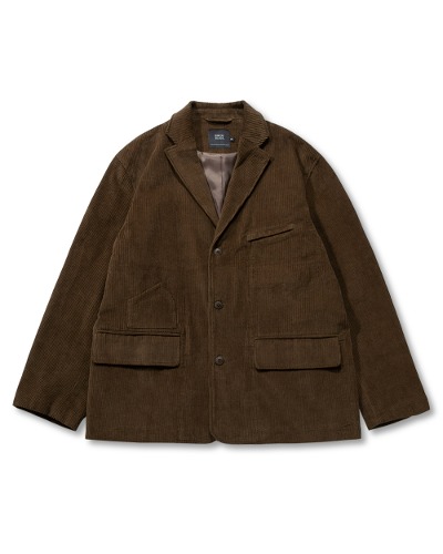 CORDUROY FATIGUE JACKET_BROWN